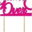 topper papierowy game over diament fuksja 13 5 x 16 cm