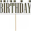 topper papierowy happy birthday czarno zloty godan 13 cm