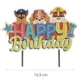 topper papierowy happy birthday psi patrol dekora 17 cm