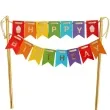 topper papierowy happy birthday teczowe flagi godan 19 5 cm