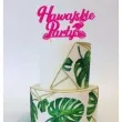 topper papierowy hawajskie party fuksja 13 x 16 cm