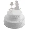 topper papierowy i komunia sw dziewczynka srebrna 17 cm