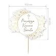 topper papierowy komunia gold line 20 cm