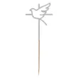topper papierowy komunia sw krzyz i golebica srebrny 24 cm