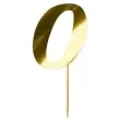 topper papierowy liczba 0 zloty metalic 18 cm