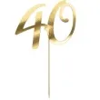 topper papierowy liczba 40 zloty partydeco 20 5 cm