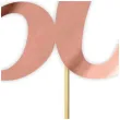 topper papierowy liczba 60 rose gold metalic 18 cm