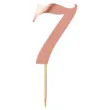 topper papierowy liczba 7 rose gold metalic 18 cm