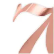 topper papierowy liczba 70 rose gold metalic 18 cm