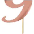 topper papierowy liczba 9 rose gold metalic 18 cm