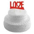 topper papierowy love 19 cm