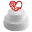 topper papierowy love w sercu 19 cm