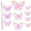 topper papierowy motylki rozowo zloty 10 szt