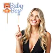 topper papierowy na tort baby boy mis dekoracja tortowa na baby shower 12 x 12 5 cm