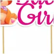 topper papierowy na tort baby girl mis dekoracja tortowa na baby shower 12 x 12 5 cm