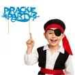 topper papierowy pirackie party niebieski 17 x 15 cm