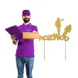 topper papierowy rozwod zloty 14 5 x 19 5 cm