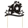 topper papierowy urodziny 40 stars czarna 17 cm