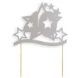 topper papierowy urodziny 40 stars srebrna 17 cm