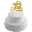 topper papierowy urodziny 70 stars zlota 17 cm