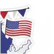 topper papierowy usa statua wolnosci 20 cm