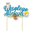 topper papierowy wielkanocna radosc wesolego alleluja niebieski 17x15 cm