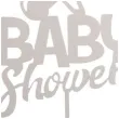 topper plastikowy baby shower smoczek srebrny dekora 16 cm