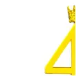 topper plastikowy cyfra 4 korona zlota partypal