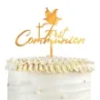 topper z pleksy first communion golabek i krzyz godan 13x17 cm