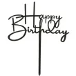 topper z pleksy happy birthday czarna dekora