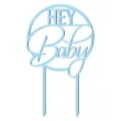 topper z pleksy hey baby niebieski pastel 11 5 x 18 5 cm