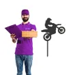 topper z pleksy moto cross czarny 13x17 5 cm