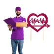 topper z pleksy mr mrs rozowy brokat 15 x 17 cm