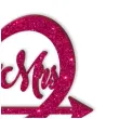 topper z pleksy mr mrs rozowy brokat 15 x 17 cm