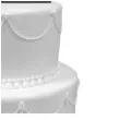 topper z pleksy para mloda z corkami czarny 17 cm