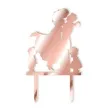 topper z pleksy para mloda z dziecmi rose gold lustrzany 17 cm