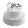 topper z pleksy pierwsza komunia sw napis srebrny lustrzany 14 x 14 5 cm