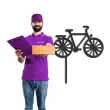 topper z pleksy rower cross czarny 11x12 5 cm