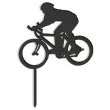 topper z pleksy rowerzysta czarny 11x15 5 cm