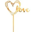 topper z pleksy serce love is in the air zloty godan 13 cm