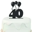 topper z pleksy urodziny 40 czarna 12 5 cm