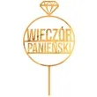 topper z pleksy wieczor panienski pierscionek zloty godan 10x18 cm
