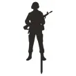 topper z pleksy zolnierz czarny 7 5x18 cm