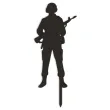 topper z pleksy zolnierz czarny 7 5x18 cm