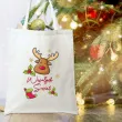 torba eko wesolych swiat bajeczne swieta renifer bialy 40x35 cm