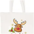torba eko wesolych swiat bajeczne swieta renifer bialy 40x35 cm