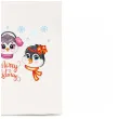 torba eko wesolych swiat merry christmas pingwinki bialy 40x35 cm