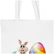torba eko wielkanoc zajaczek w pisankach bialy 40x35 cm