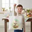 torba na zakupy prezent wielkanoc baranek i pisanki wesolego alleluja bialy 40x35 cm