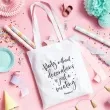 torba na zakupy z zabawnym napisem biala partydeco 39x42 cm